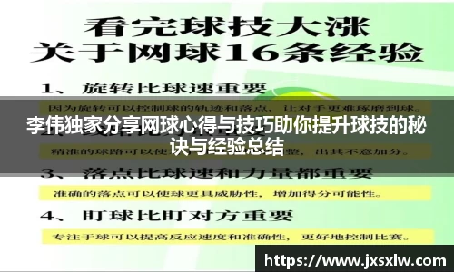 李伟独家分享网球心得与技巧助你提升球技的秘诀与经验总结